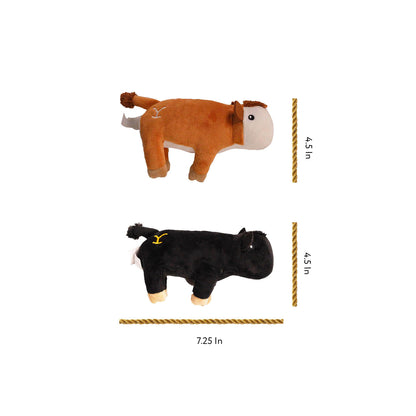 Yellowstone 2pk Plush Cows with Squeaker